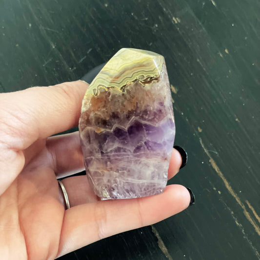 Amethyst with Lace Agate Freeform