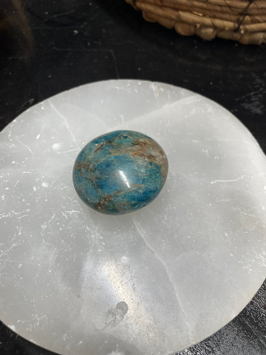 Blue Apatite Palm Stone